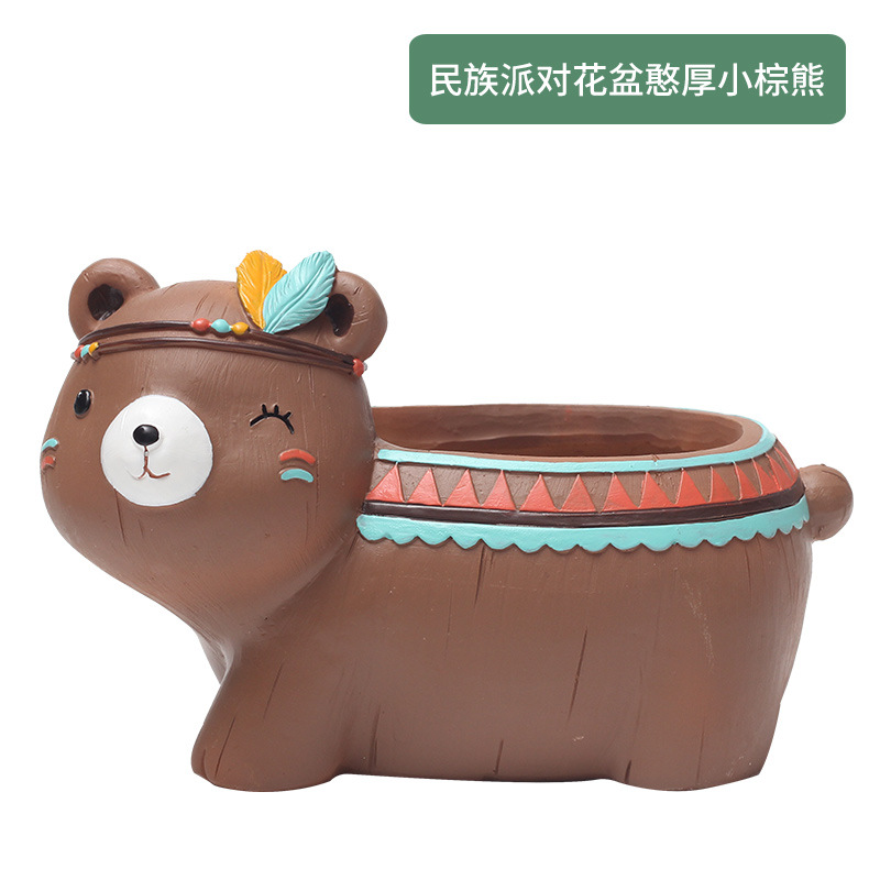Chậu cây mọng nước resin phong cách Mỹ, chậu mini để bàn văn phòng, đồ trang trí tiệc (RG-142)