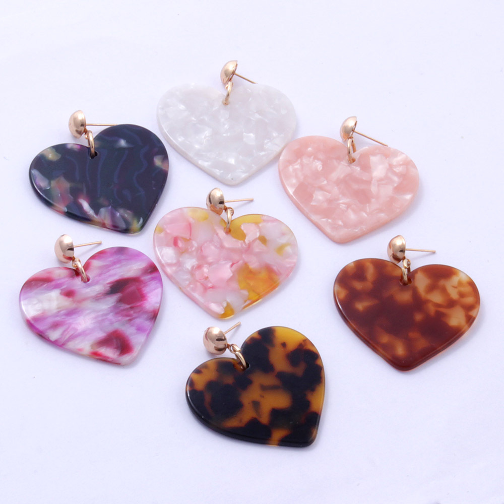 Fashion Heart-shaped Acrylic Earrings display picture 9