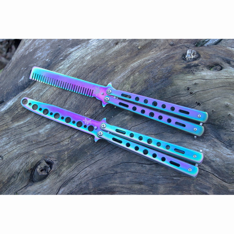 现货供应 未开刃蝴蝶刀练习刀c27 练习甩刀梳子 玩酷训练刀工具|ru