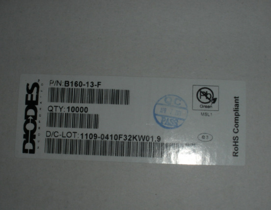 批发热销肖特基二极管B160B-13-F DO-214AA 1A 60V 正品现货