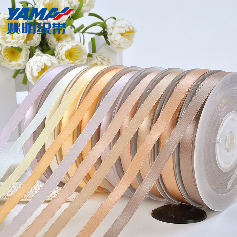 Yao Ming cinta al por mayor de satén de una sola cara cinta de poliéster DIY embalaje accesorios de ropa 100mm810-837