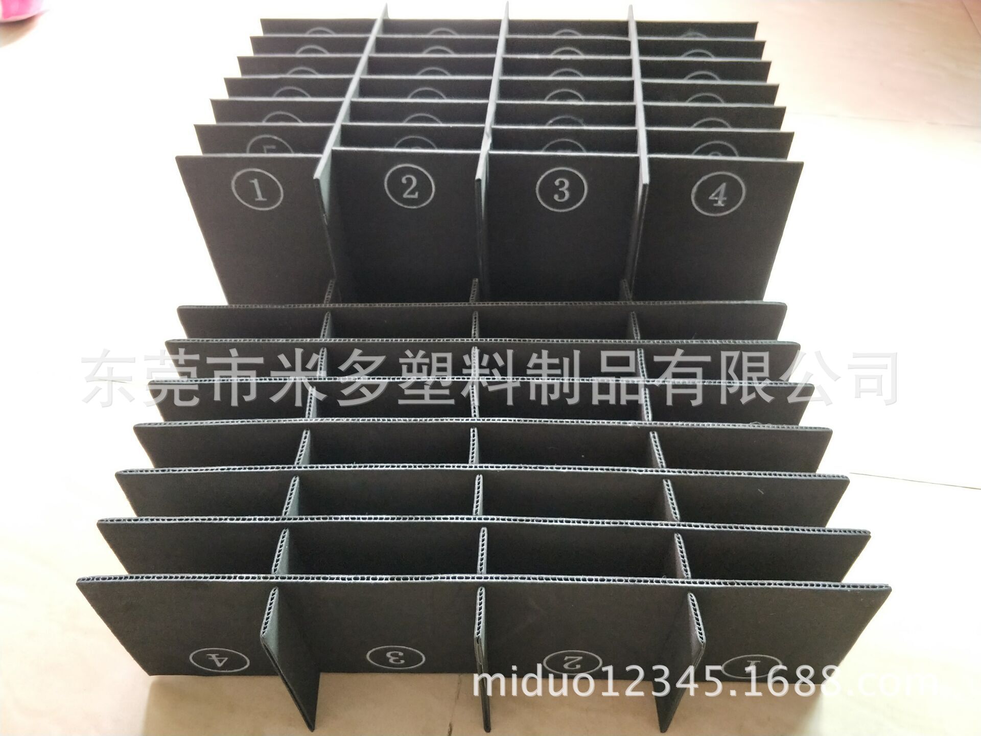 供应机电厂五金厂周转5mm黑色中空板卡槽 刀卡可贴合EVA