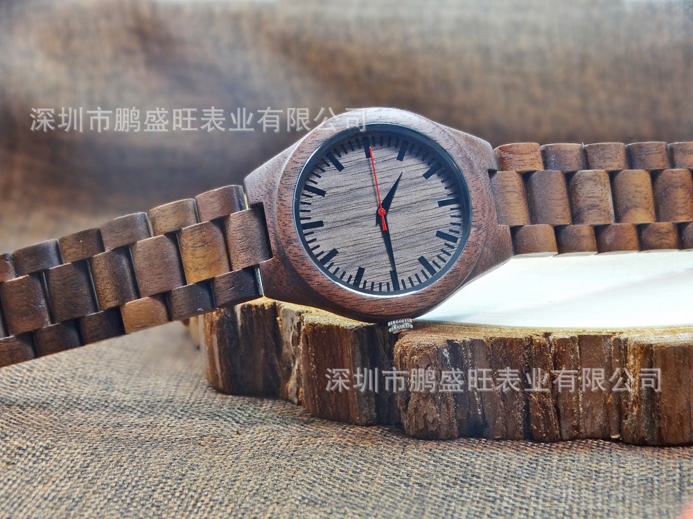 仿真石纹表盘木表现货纯木壳带石英男表304不锈钢双按扣木手表-阿里巴巴