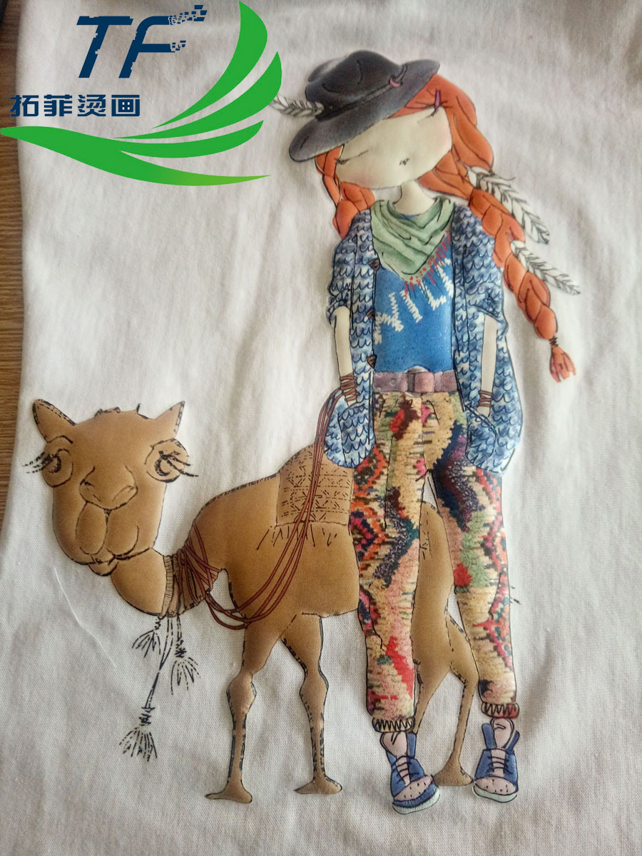 烫画厂烫画定制 服装立体发泡烫画 金银葱环保热转印服装印花-阿里巴巴