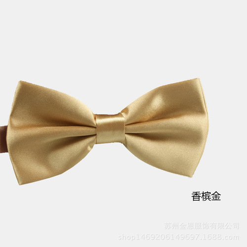 Men's formal business satin bow tie double layer solid color satin bow tie flower groom groomsmen choir colorful bow tie
