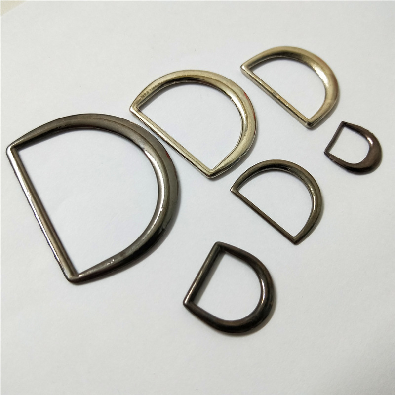 五金箱包金属配件D字线扣扁圆环 合金连接扣 方形调节扣