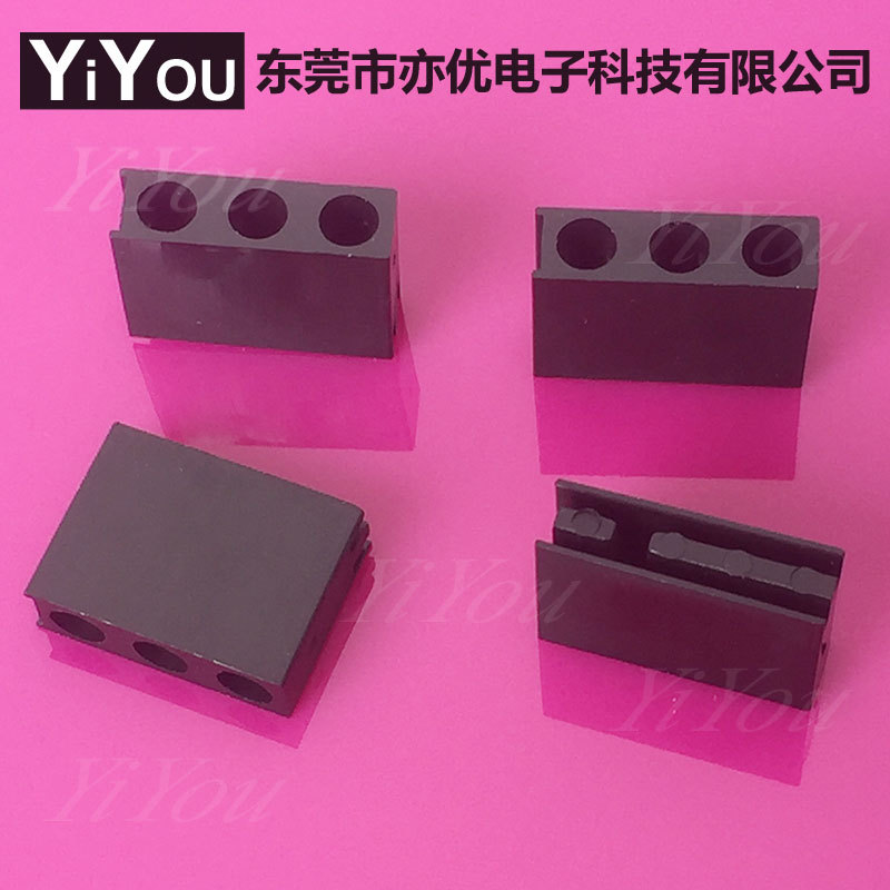 3MM F3灯 发光二极管方形灯座 三孔座塑胶座 LED灯座三位灯排