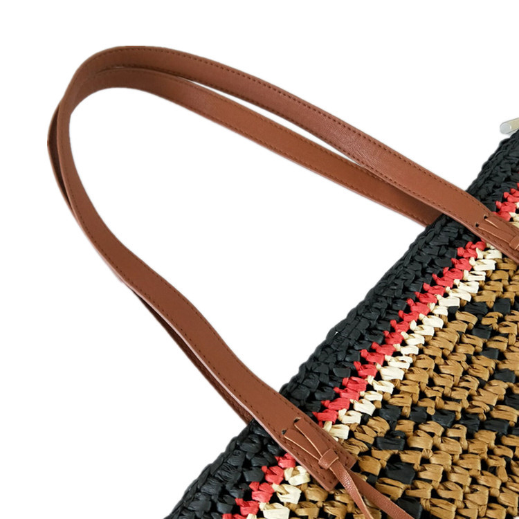 Women's Spring and Summer New Straw Bag Knitted Beach Bag Vacation Crossbody Portable Bohemian Rattan Large Capacity Bag_voghion.com