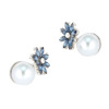 Earrings from pearl, crystal earings, wholesale, European style, flowered