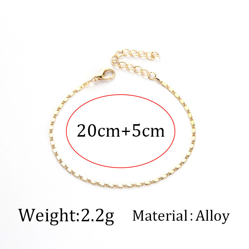 Best Selling Anklet Beach Ladies Anklet Foot Metal Chain Fashion Foot Bare Chain Wholesale display picture 2