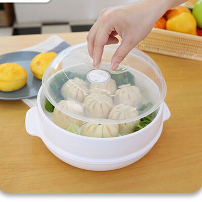 new pattern circular Plastic steamer Food grade Microwave Oven Dedicated Steaming grid Kitchen