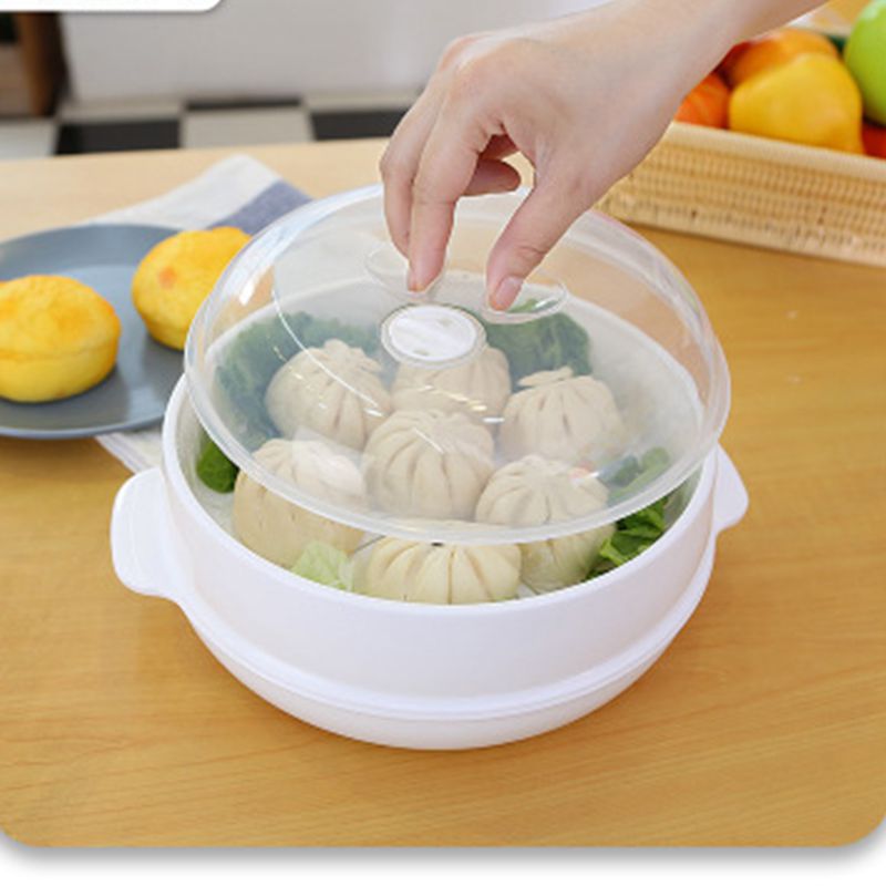 new pattern circular Plastic steamer Food grade Microwave Oven Dedicated Steaming grid Kitchen