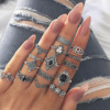 Retro ring, set, suitable for import, boho style