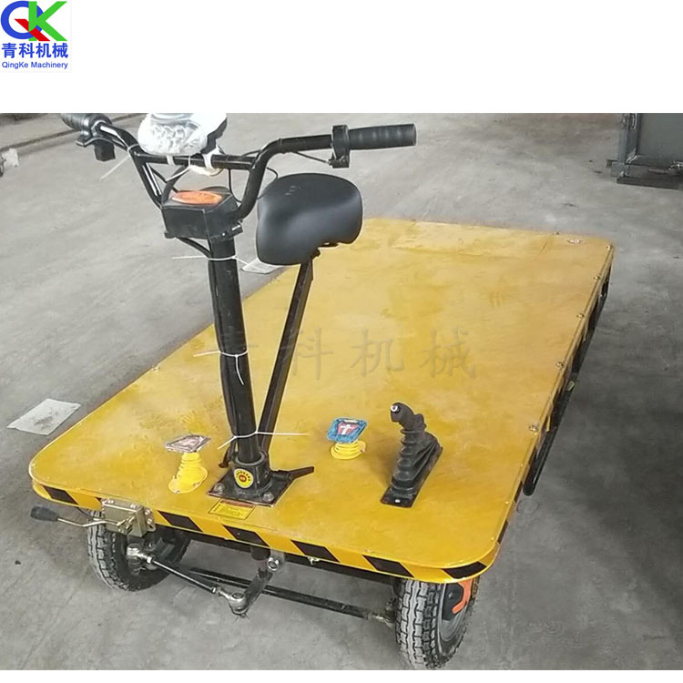 平板拉砖车 小空间施工四块大电池 爬坡能力强 电动平板运输车