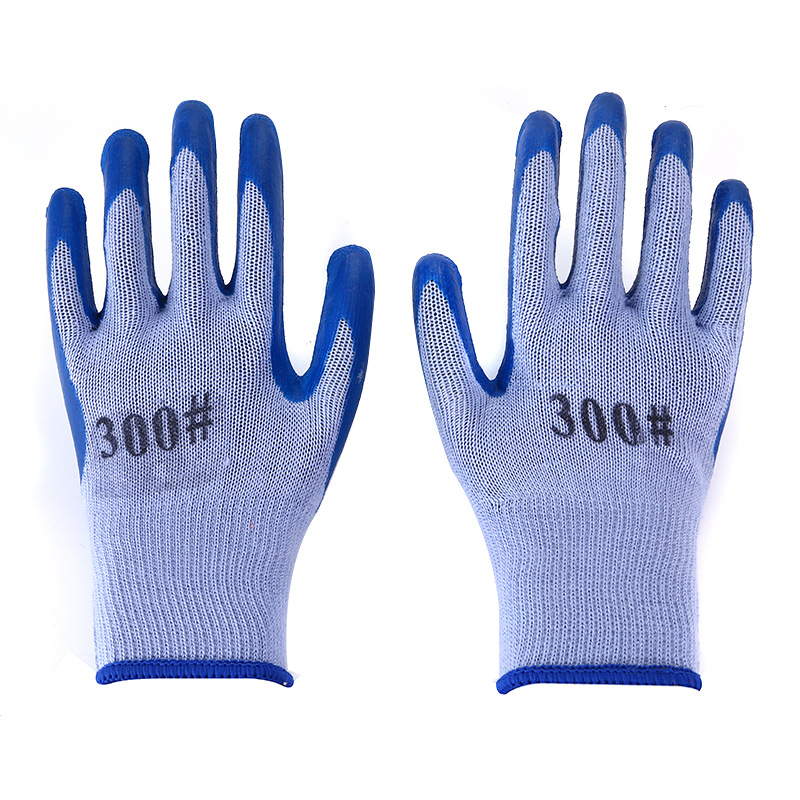 棉纱劳保手套 乳胶皱纹加厚搬运平挂手套 非一次性手套 厂家