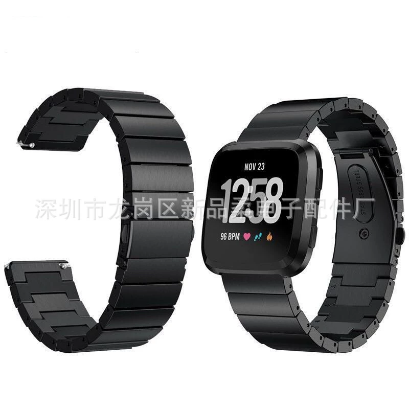 Подходит для Fitbit Versa Yizhu тибетская бамбуковая однобусинная застёжка, ремешок Versa из нержавеющей стали, металлическая лента