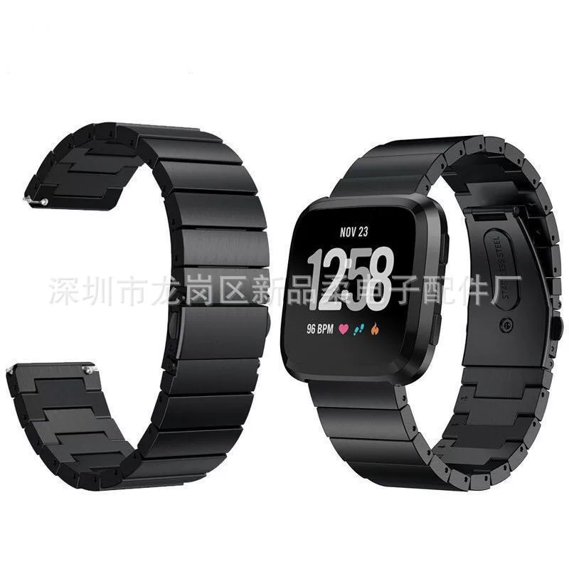 Подходит для Fitbit Versa Yizhu тибетская бамбуковая однобусинная застёжка, ремешок Versa из нержавеющей стали, металлическая лента