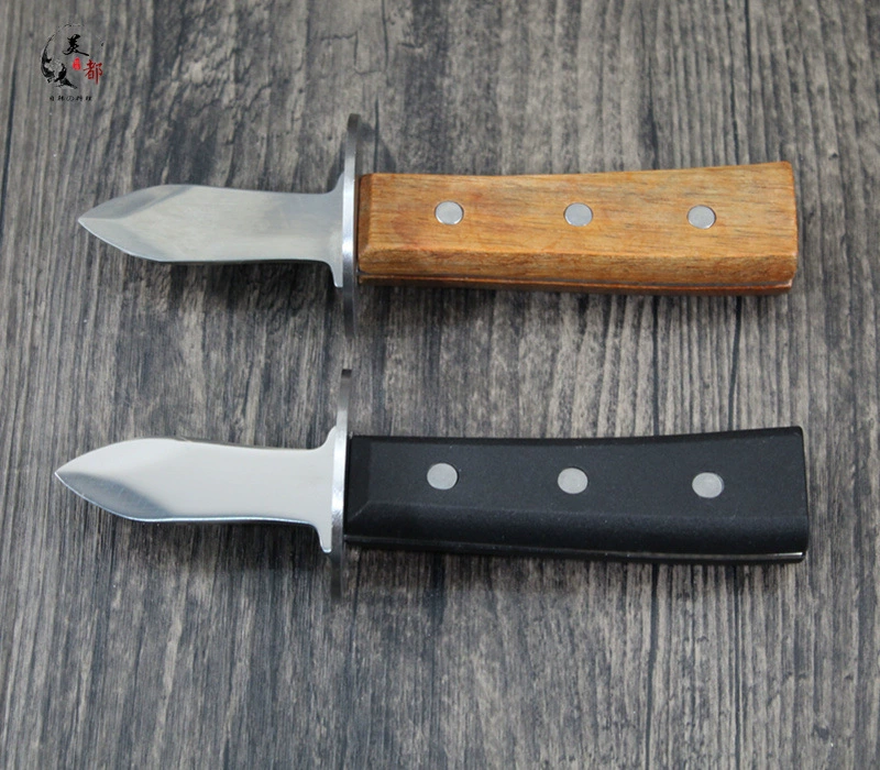 Stainless steel raw knife, rosewood handle, thickened oyster knife, plastic, thick oyster knife, fish oyster scallop shell knife