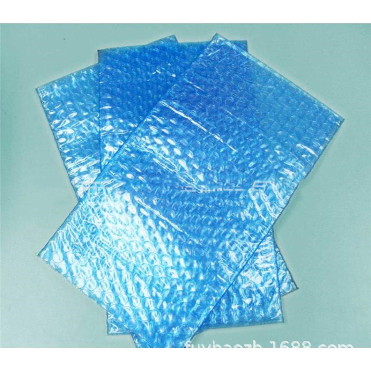 大量供应蓝色单面全新料气泡袋  气泡垫中泡全新料 批发