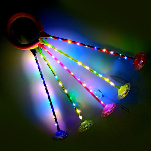 New Flashy Bounce Ball Children's Toy, Adult Rotating Jump Ring Fitness QQ Single-Leg Swinging Ball
