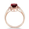 Golden ruby crystal, wedding ring, wish, European style, 18 carat, pink gold