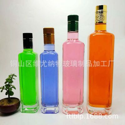 design 250ML 500ML 750ML High grade crystal White material Star anise Olive oil bottle square Shancha wholesale