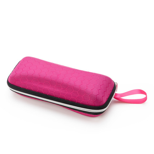 Glasses case EVA zipper case Black honeycomb pattern sunglasses case Pressure-resistant multi-color square glasses case wholesale