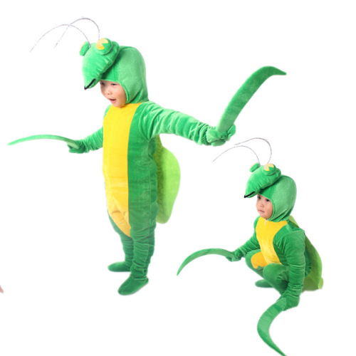 Universal dance drama insect cartoon performance costume for boys and girls, adult student parent-child broadsword mantis performance costume