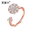 Ring, one size fashionable zirconium, accessory, internet celebrity