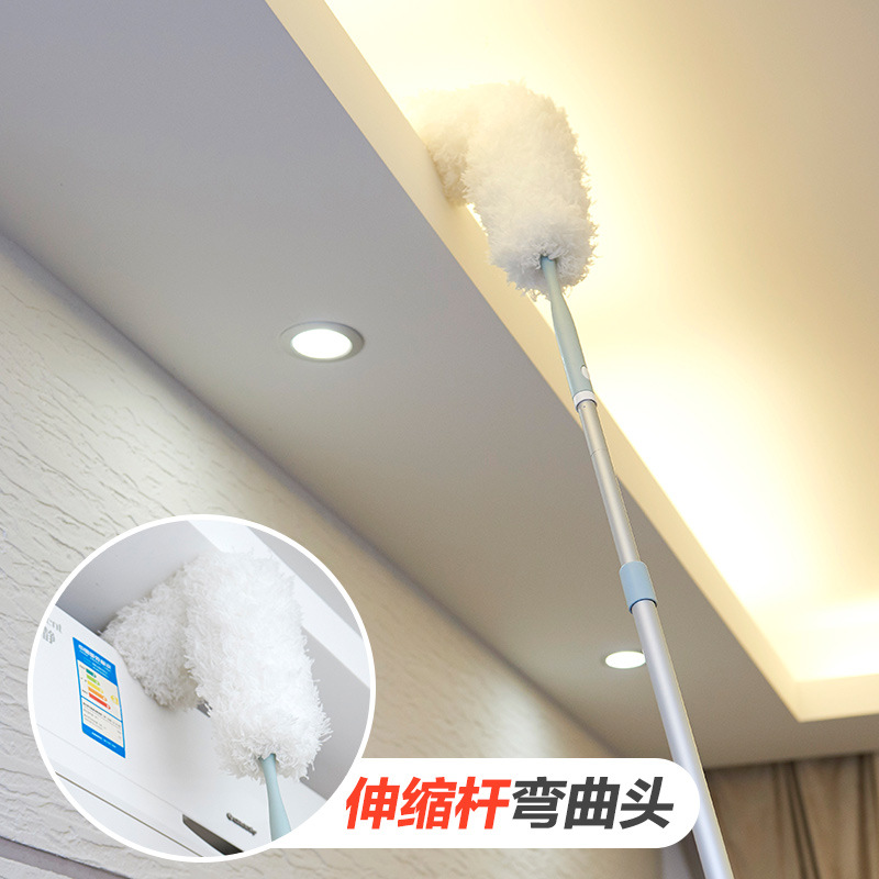 可伸缩长柄除尘掸新房清洁掸家用打扫卫生工具加长灰尘鸡毛掸子