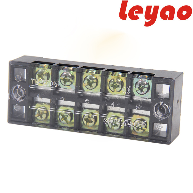 乐瑶电气TB接线端子 TB4505 铁接线排 固定式端子 导轨端子