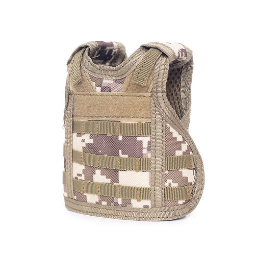 Mini vest for outdoor military fans, personalized molle bar decorative vest, mini vest for drinks and beer