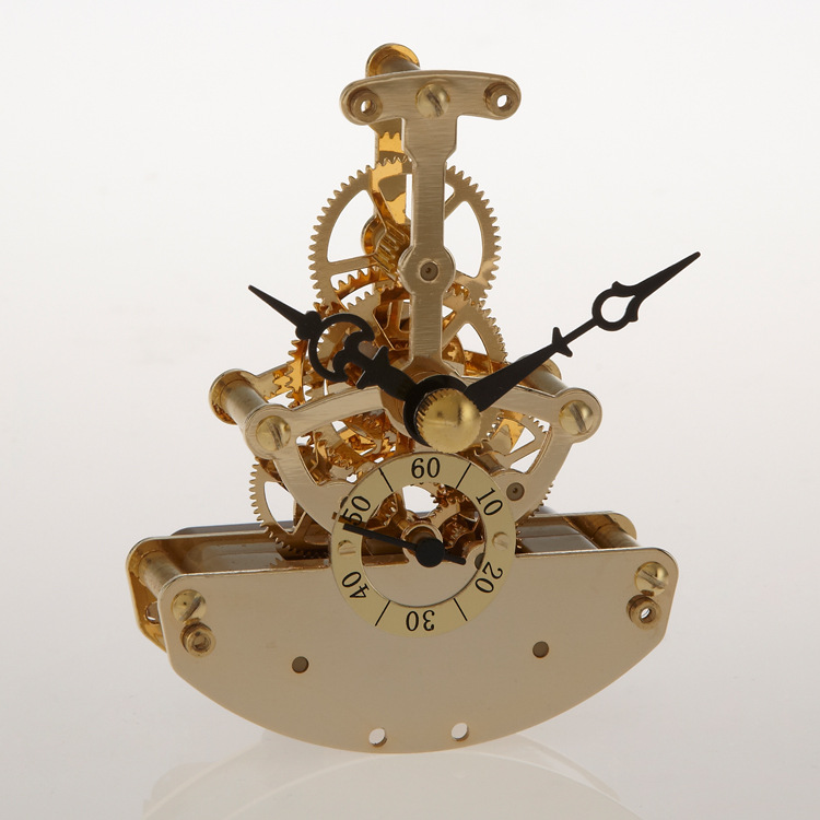 Fábrica de suministro de alta calidad retrógrado engranaje transparente hueco cuarzo reloj transparente movimiento accesorios de reloj