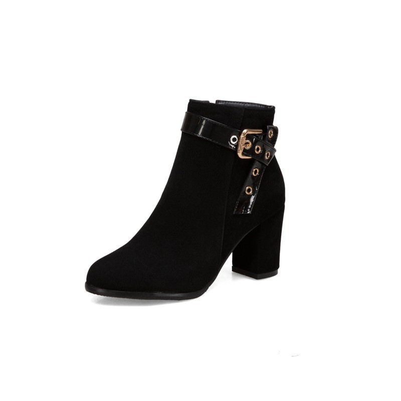 Suede High Heel Ankle Boots 10