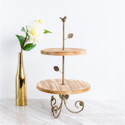 Nordic soporte de la torta de madera maciza moderna minimalista postre tienda bandeja postre estante moda boda accesorios decoración traje