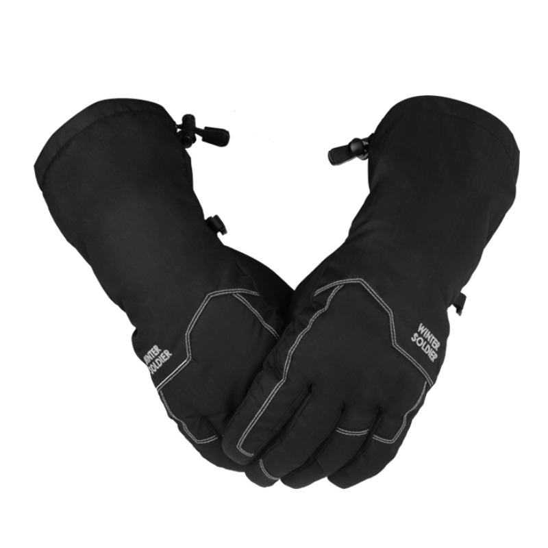 摩托车骑行户外登山滑雪手套男女保暖防滑透气防水加防风袖口触屏