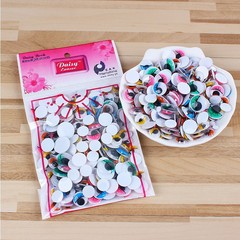 Children's diy handmade materials with back gum black and white movable eyes plastic colored eyeballs accessories toys wholesale