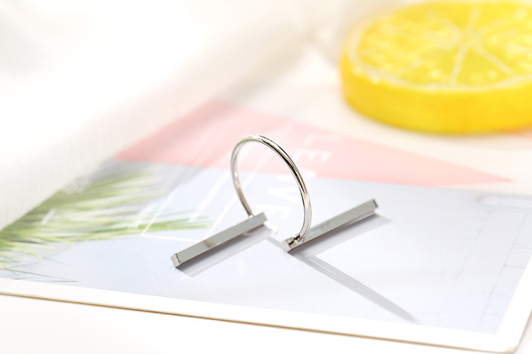 Geometric Tail Ring in Silver