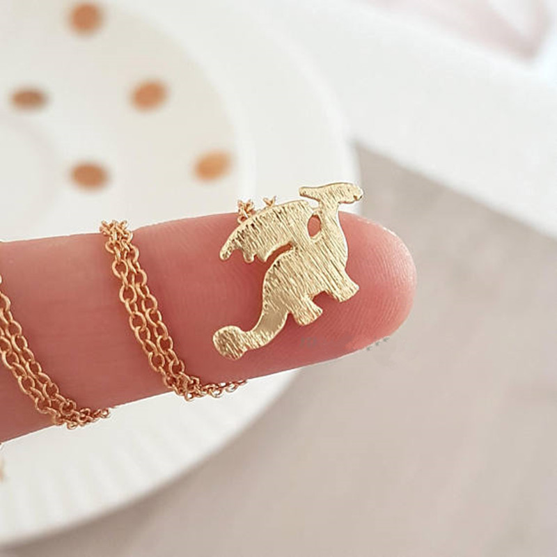 Exclusif Pour Croix-frontière Dinosaure Collier Femelle Mignon Petit Dinosaure Peu Flying Dragon Collier De Bande Dessinée Petit Dragon Collier Clavicule Chaîne En Gros display picture 3