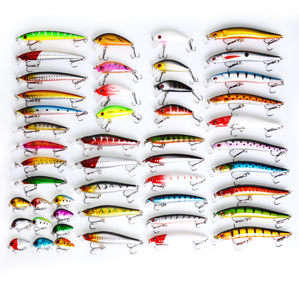 Sinking Minnow Lures Shallow Diving Minnow Baits Bass Trout Fresh Water Fishing Lure