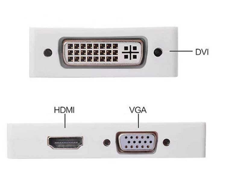 Заводская прямые продажи минидп три-в-один минидп к DVI+HDMI+VGA три-в-один прямоугольник