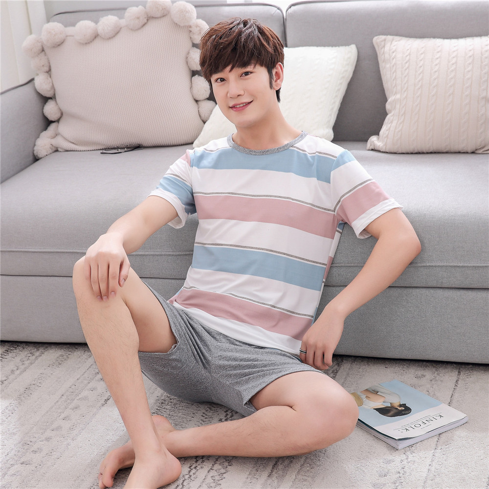 Cute Casual Style Short Sleeves Round Collar Polyester Lover’s Clothes Pajamas display picture 44