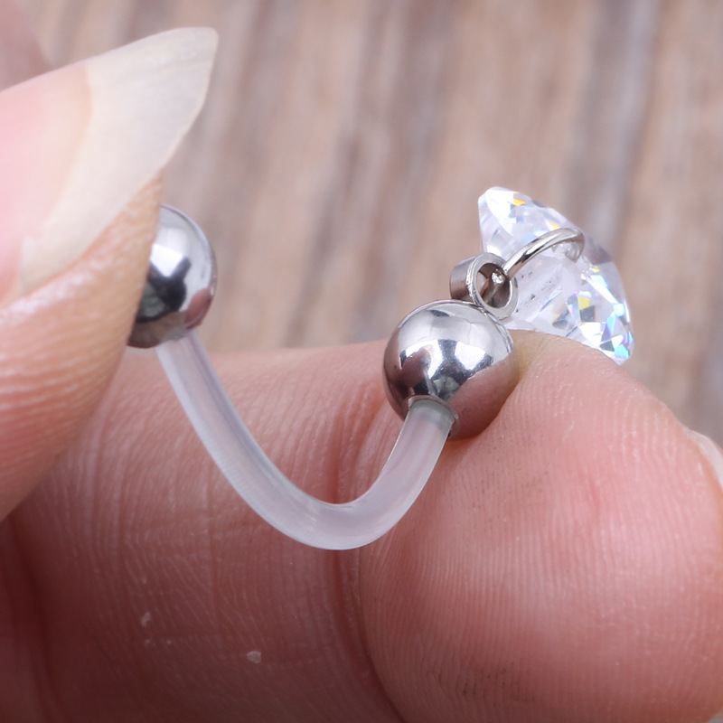 Pointed titanium steel lip stud product view