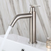 304 stainless steel faucet single -cold noodle faucet bathroom washbasin hand -wash basin brushed single cold water faucet