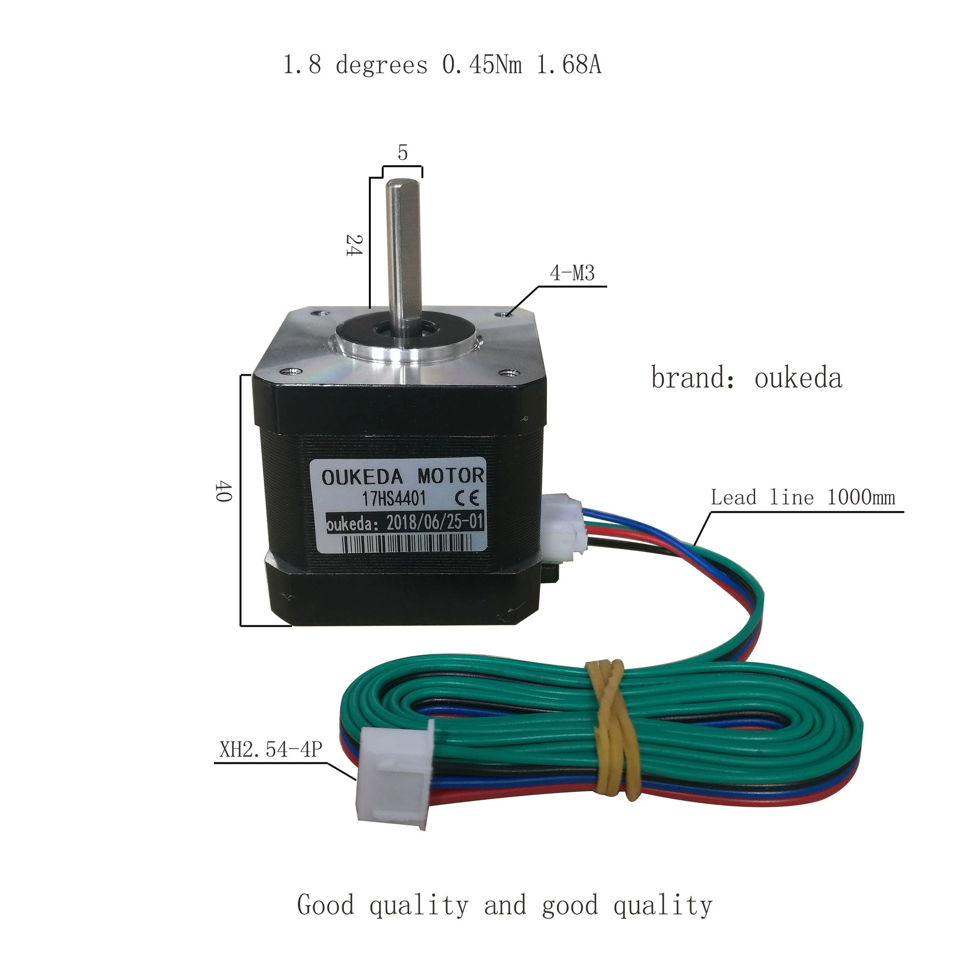 Ось принтера 17HS4401 0.45Nm 1,8 ° 3D Одиночная/двойная ось 17HS4401B