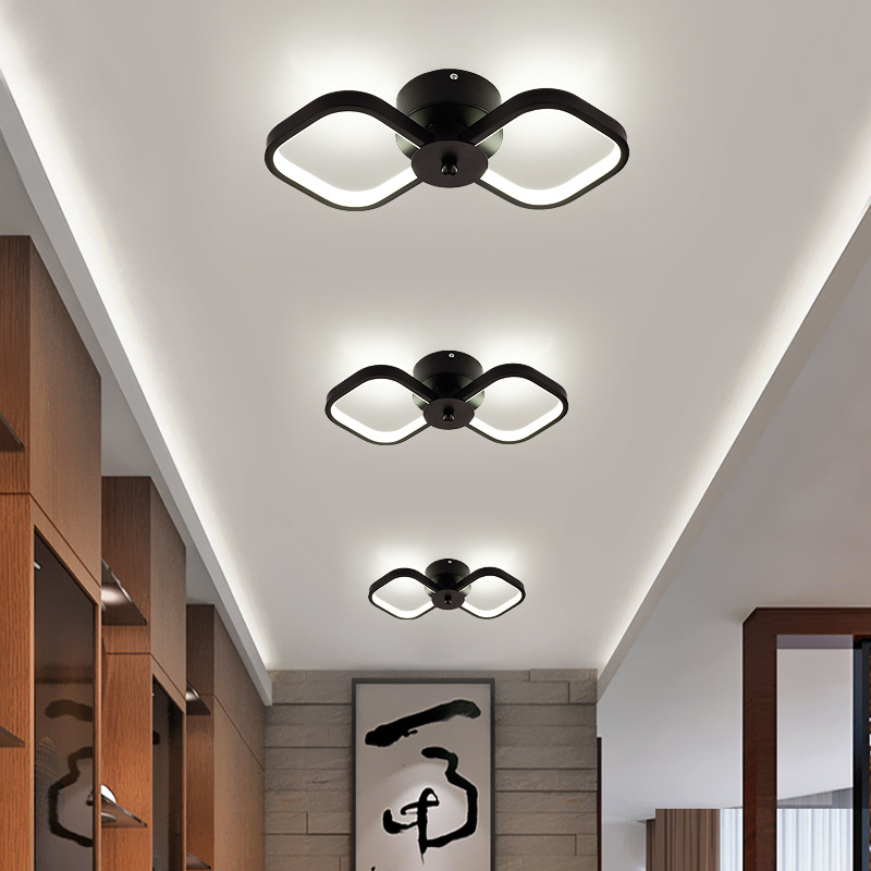 北欧简约创意铝艺吸顶灯过道灯走廊灯玄关灯led个性入户灯门厅灯|ms