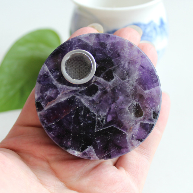 梦幻紫晶紫水晶圆形烟斗个性外国抽烟斗过滤网东海厂家直销批发 价格 厂家 哪里买 我有货 B 5yoho Cn