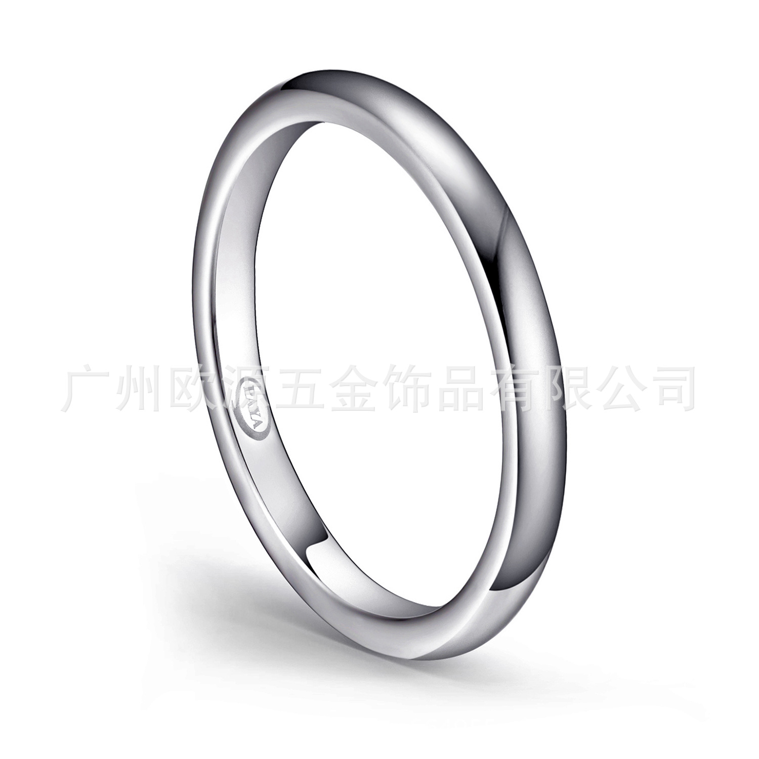 广州欧源饰品工厂直销 韩版流行钨钢情侣戒指 抖音同款 定制镭射