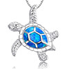 Cross -border accessories popular jewelry OPAL protein stone Opal Australia's treasured turtle turtle necklace pendant silver jewelry