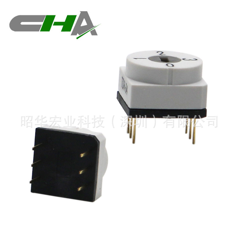昭华CHA旋转编码开关4档6档8档10档旋转开关 正码 反码 GARY码